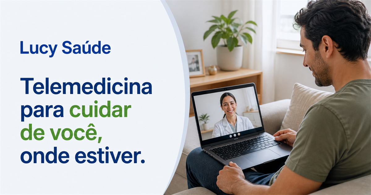 Pessoa em casa participando de uma consulta por telemedicina